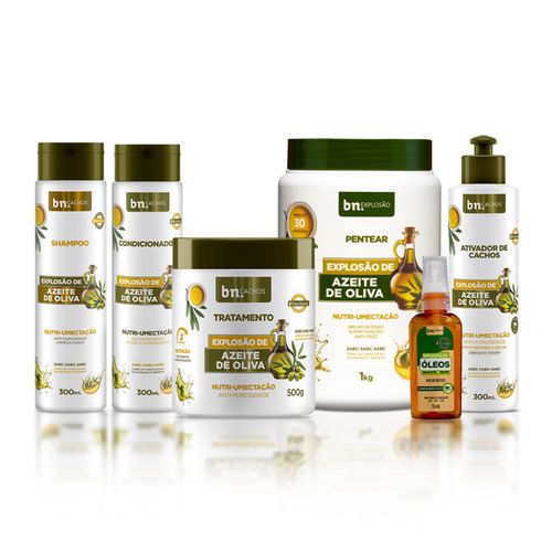 Kit Explosão de Azeite de Oliva + Óleo Abacate e Oliva | bn.Cachos Kit Explosão de Azeite de Oliva + Óleo Abacate e Oliva | bn.Cachos